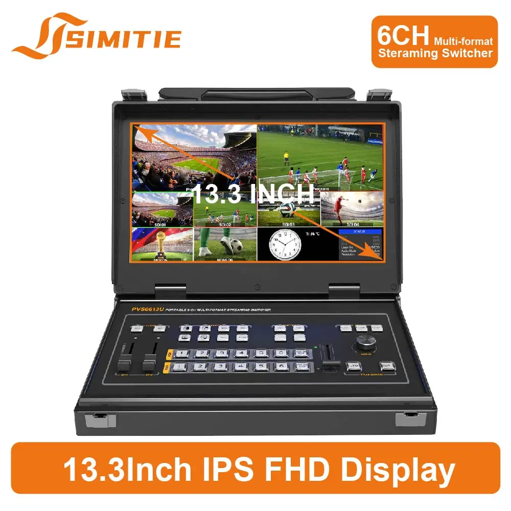 Nuovi arrivi Switcher video Mixer Mini registrazione video Controller a 6 canali con USB tipo-c per streaming Ptz