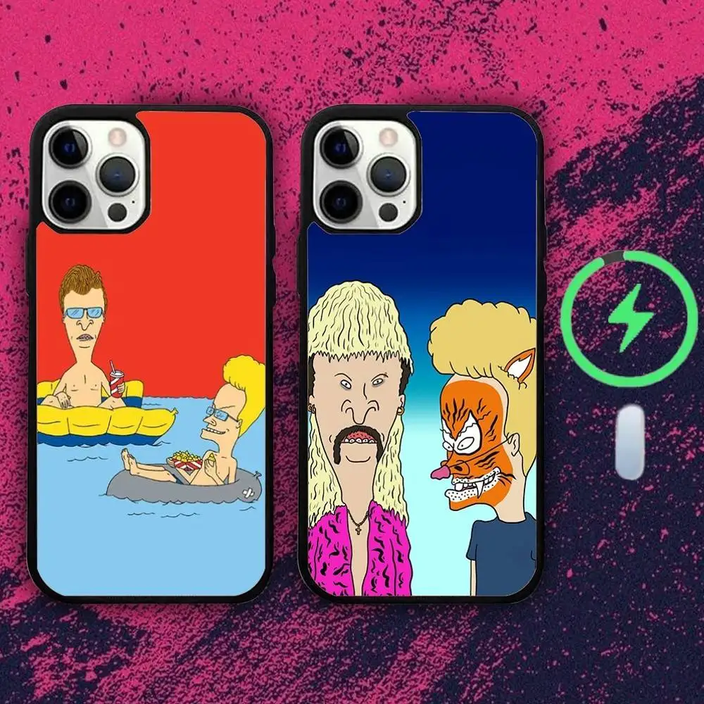 

B-Beavis and B-Buttheads Phone Case For iPhone 16e,16,15,14,13,12,11,Plus,Pro,Max,Mini Magsafe Magnetic Wireless Charging