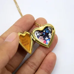 Game UNDERTALE Sans Cosplay Necklace Unisex Heart Family Photo Pendant Choker Jewelry Accessories Gifts