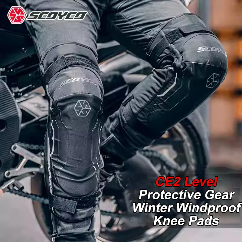 

SCOYCO Motorcycle Warm Kneepad Legs Motorbike Riding Windproof Winter Waterproof Scooter Knee Pads CE2 Anti-fall Protective Gear