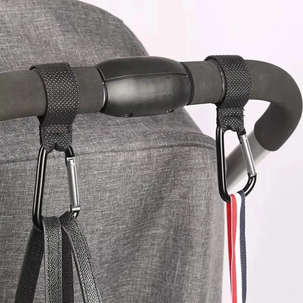 2Pcs Stroller Hook Clip Aluminum Alloy Baby Diaper Bag Hanger Pram Shopping Cart Organizer Stroller Accessories