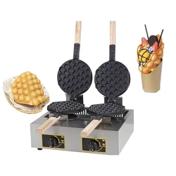 HPH2O Gas Double Head Non-stick Bubble Egg Waffle Bubble Puff Cake Iron Cake Machines DIY Desserts Snack Kitchen Appliance