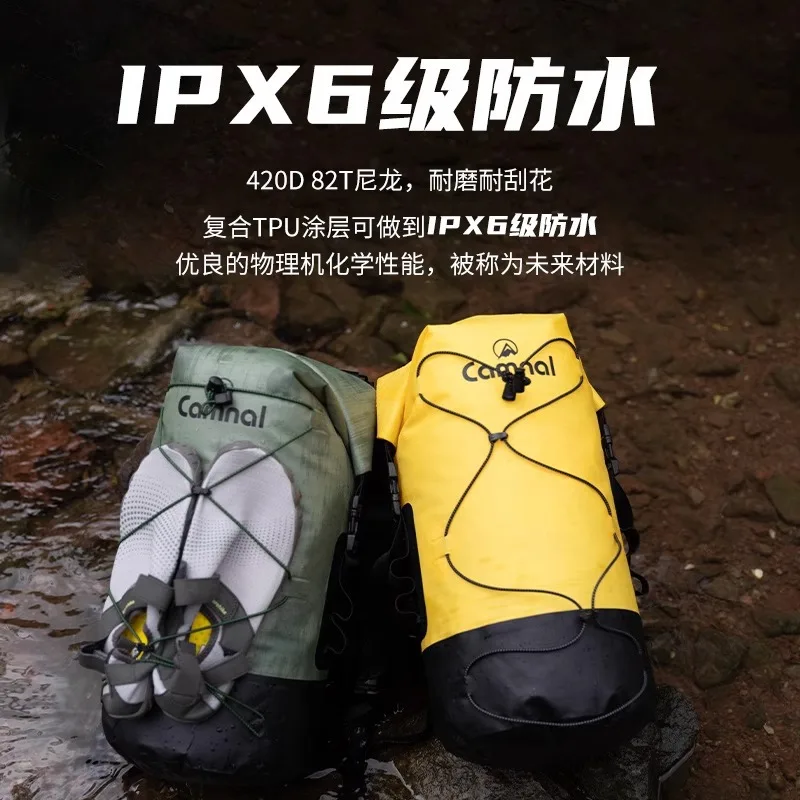 IPX6 River Trekking Waterproof Bag,Outdoor Drifting,Swimming,Floating,Diving,Go Fishing,Dry Wet Separation Backpack,P825