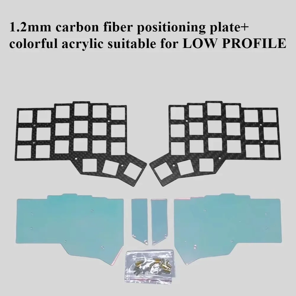 Corne Split Keyboard Sandwich Case for Corne Cherry V3.0.1 FR4 Acrylic Bottom Plate Build Kit Custom Split Keyboard Accessories