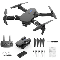 New WIFI FPV Drone with Wide Angle HD 4K 1080P Camera Height Hold Foldable Quadcopter Helicopter Toy Gift E88 Pro