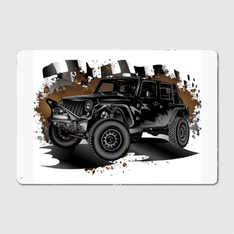 

Jeep Knowledge Metal Poster Sign Club Mural Wall Art Plaque Tin Room Decoration Home Decor