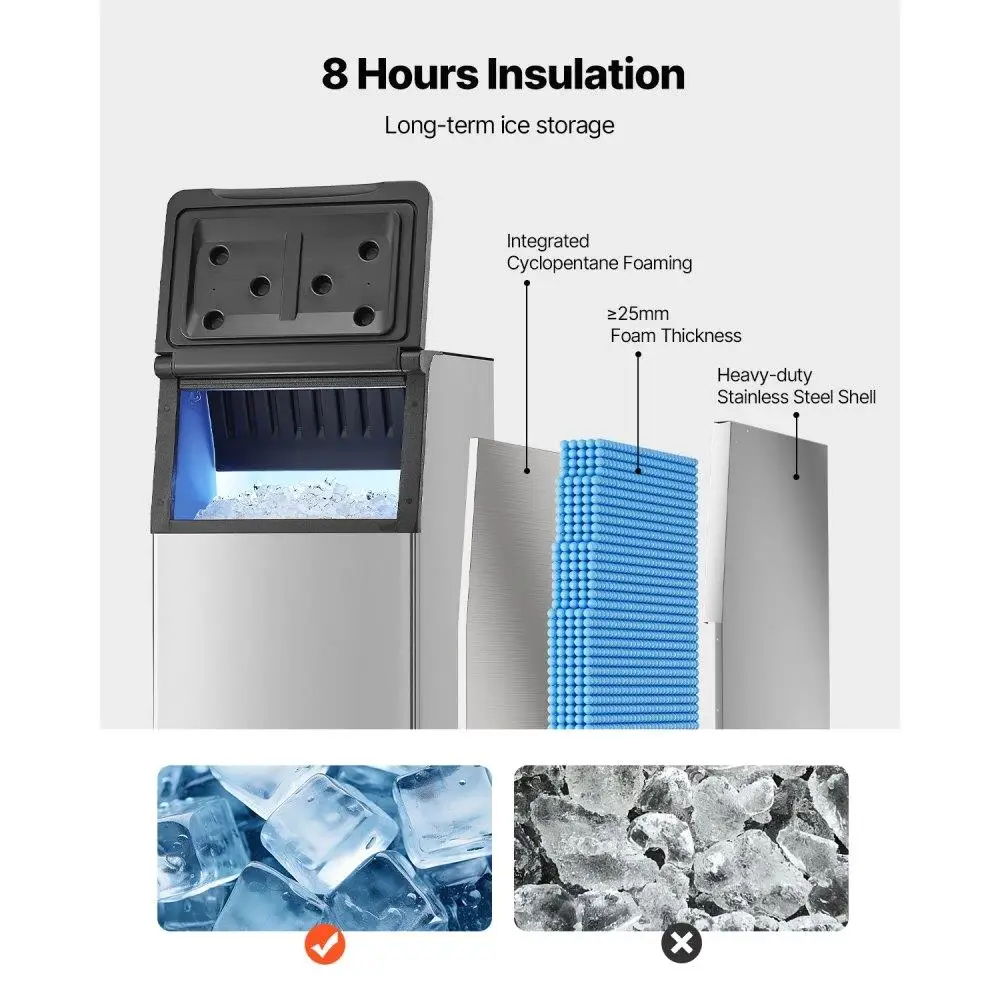ステンレス鋼 300ポンド容量 製氷機収納ビン フィルターと調節可能な足付き レストランやホテル用