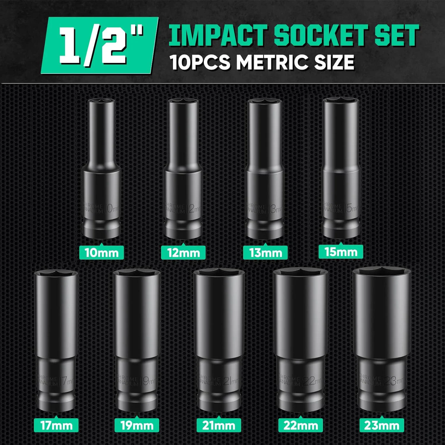 1 Set Impact Socket Set, 1/2\