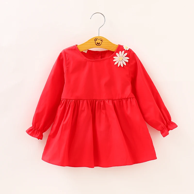 Spring And Autumn New Baby Girl Long Sleeve Dress, Casual Style Children\'S Clothing For 9 Months To 3 Years Old