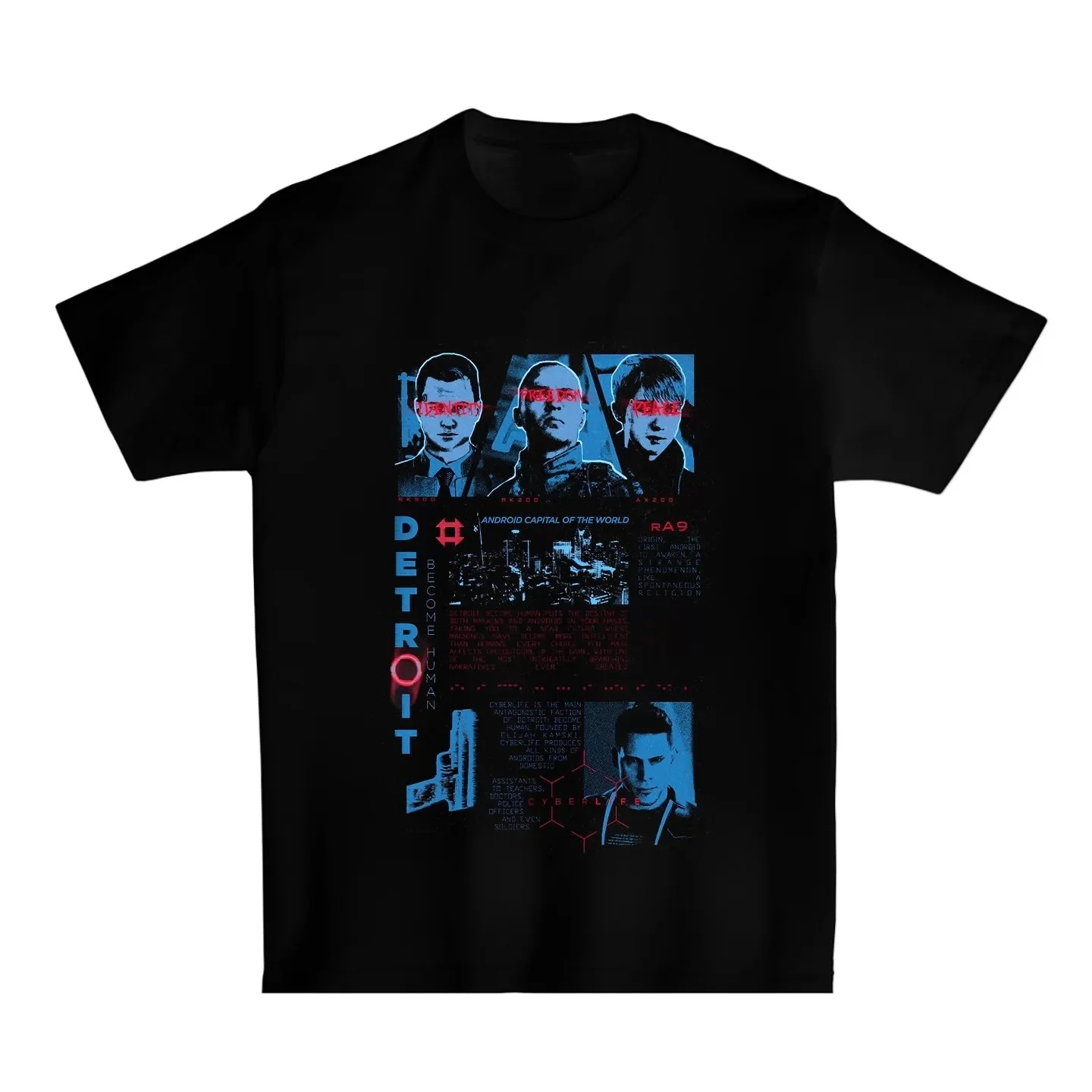 Detroit: Become Human - Connor Markus Kara Graphic T-Shirt Cotton Men Women Streetwear Tee