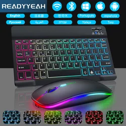 Bluetooth Wireless Keyboard And Mouse For Android iOS Windows Backlight Keyboard For Xiaomi Huawei Apple Phone Tablet Keyboard