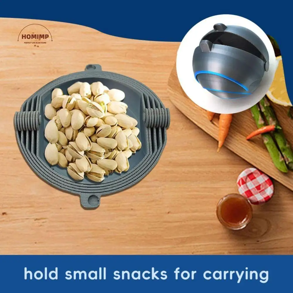 

Creative Plastic Spherical Snack Organizer Cute Large Capacity Sundry Storage Box Flip Lid Foldable Storage Box Desktop