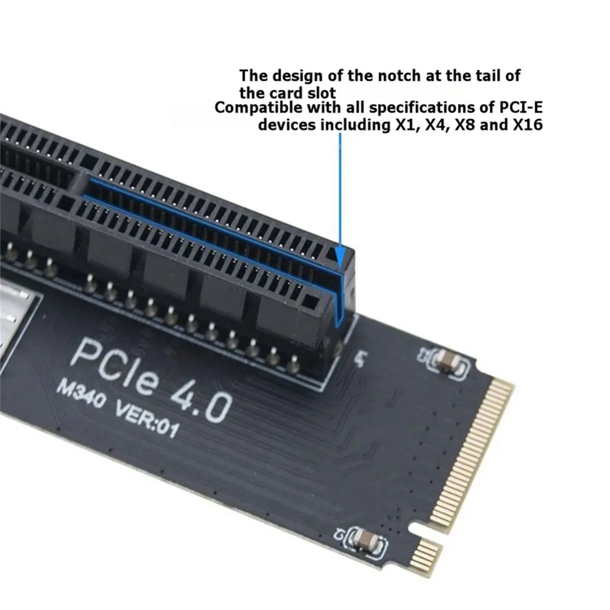 (A75T) M.2 NVME to PCIE X1 X4 X16 Converter Adapter PCIe 4.0 X4 to M.2 M-Key Expansion Card Supports 2260 2280 with IDE Cable