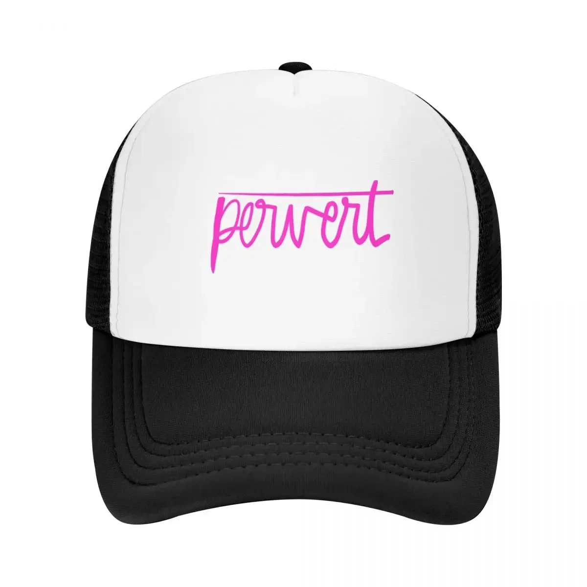 Pervert pink Baseball Cap Trucker Cap Beach Outing Sun Hat For Children Streetwear Designer Man Women's