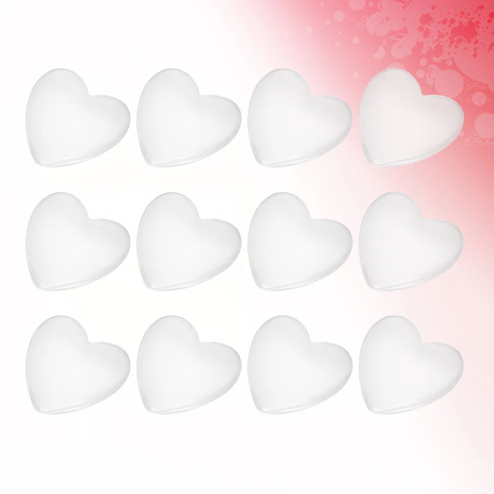 100Pcs DIY Heart Shaped Jewelry Stickers 25mm Glass Sticker Ornament for Pendant Earring Craft DIY Pendant Accessory