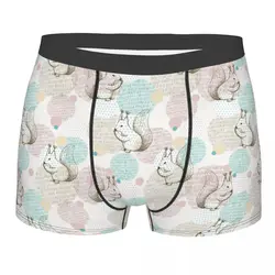 Men's Colorful Joyful Funny Squirrel Boxer Briefs Shorts Panties Breathable Underwear Animal Homme Humor Underpants