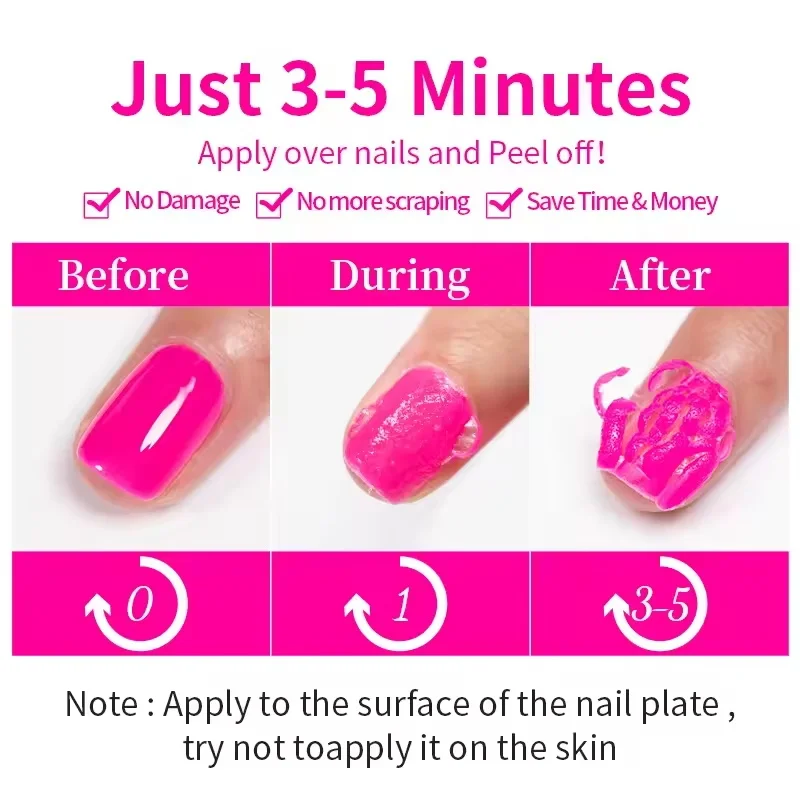 30 مللي سريع جيل للأظافر مزيل طلاء الأظافر نقع قبالة 3 دقائق بسرعة وسهولة المهنية غير مزعجة مزيل هلام العناية بالأظافر