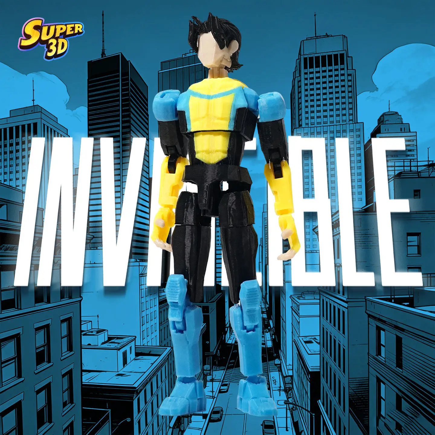 

Супер 3D-печатная многосуставная фигурка-модель Invincible Boy Wolf-Man Mark Dummy13 T13