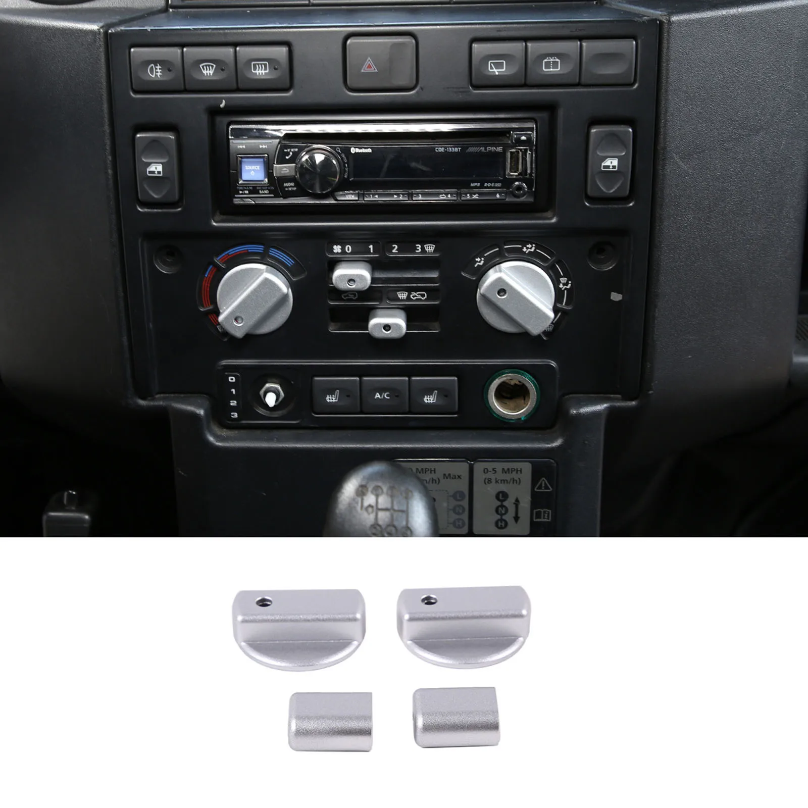 

Крышка регулировки кондиционера из алюминиевого сплава для Land Rover Defender 2020 2021 2022