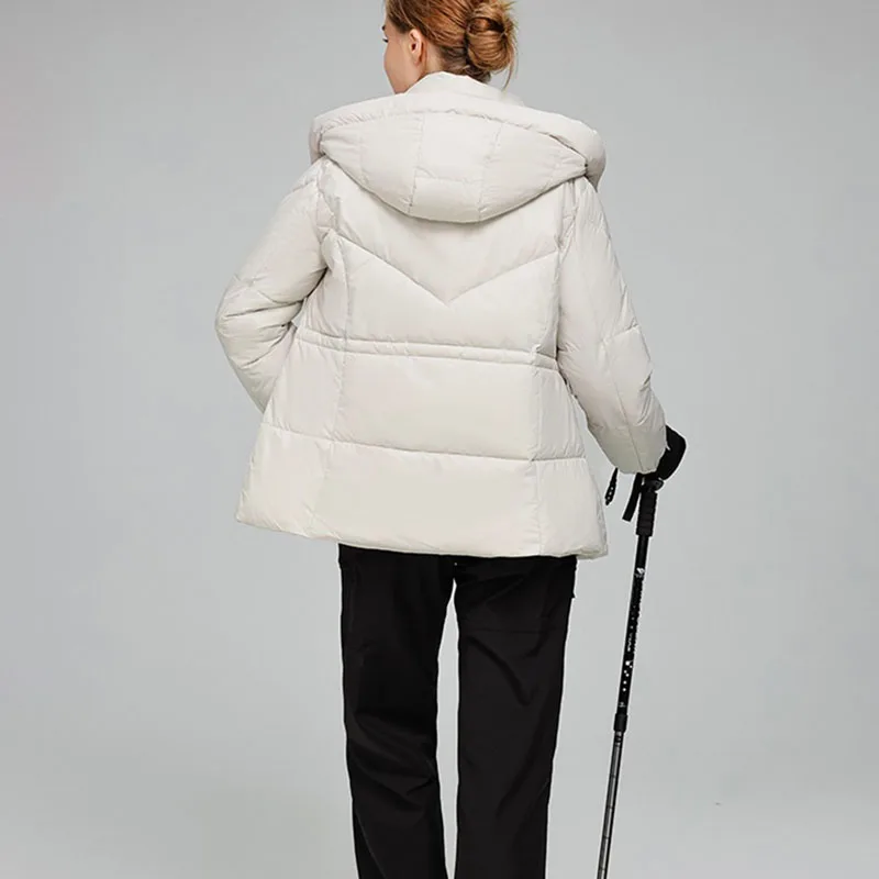 الباردة واقية الدافئة في الهواء الطلق معطف مقنع غير رسمي المرأة سترة قطن 2025 شتاء جديد عصري أنيق المرأة سترة قطن H692 #6