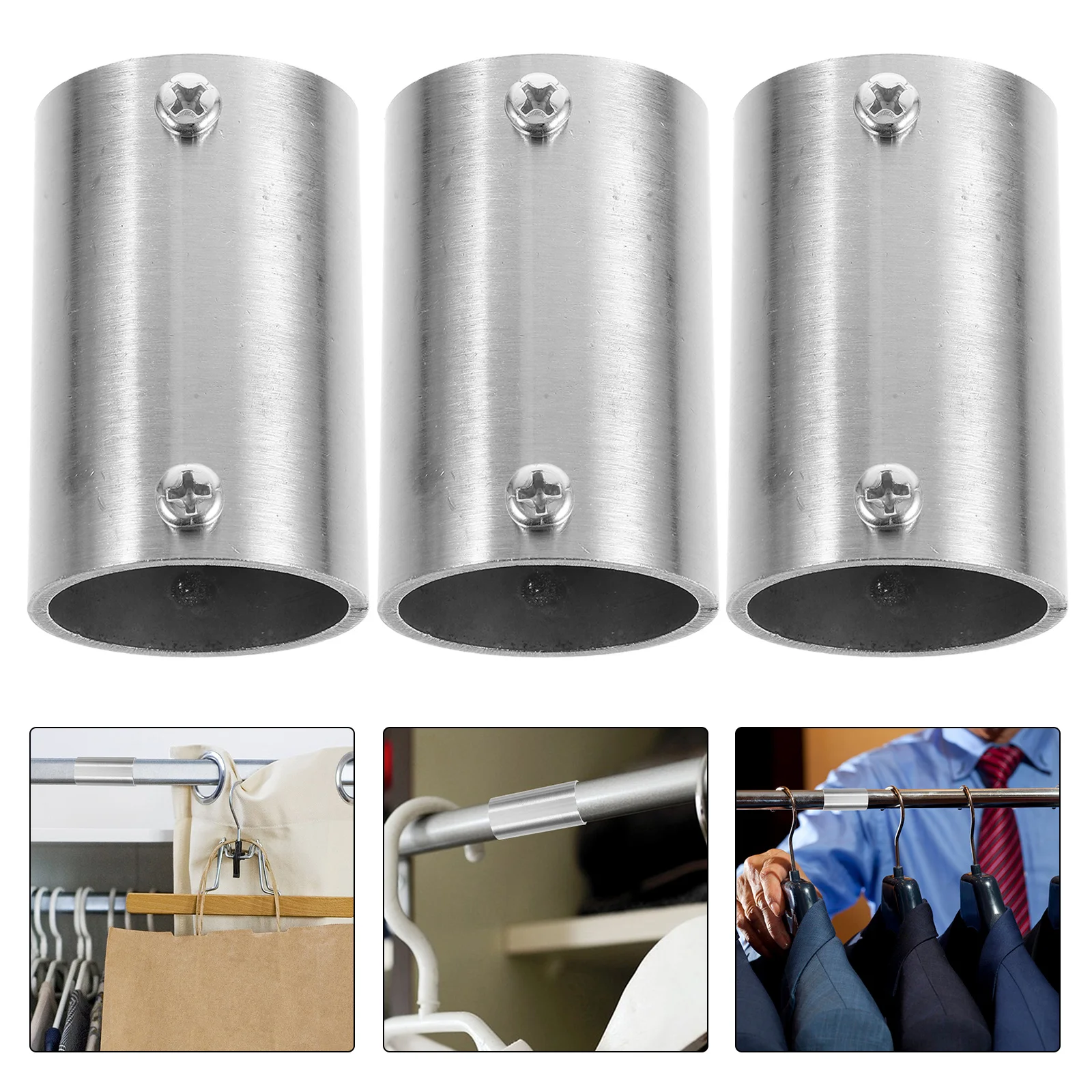 

4Pcs Stainless Steel Straight Pipe Connector Durable Reliable Connection Versatile Design Easy to Use Handrail Railing Parts