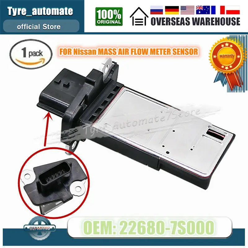 22680-7S000 Luftmassenmesser MAF für 03-14 Nissan Altima Maxima 07-12 Sentra 05-15 Xterra 13800-66J00 MAF0031