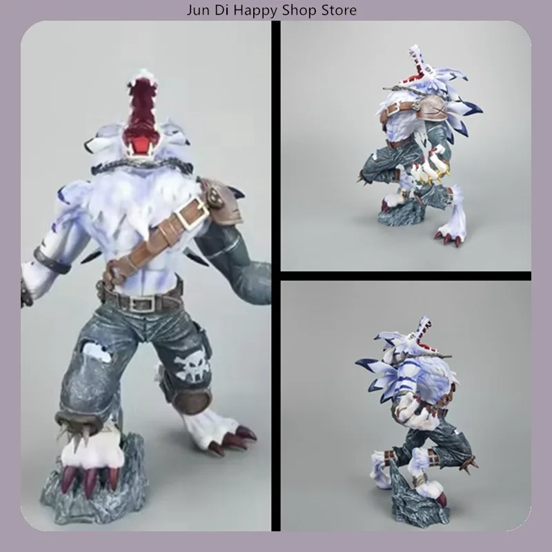 

21cm Digimon WereGarurumon Standing Pose Anime Figure Model Statue Collection Desktop Decoration Ornament Toy Gift for Fans