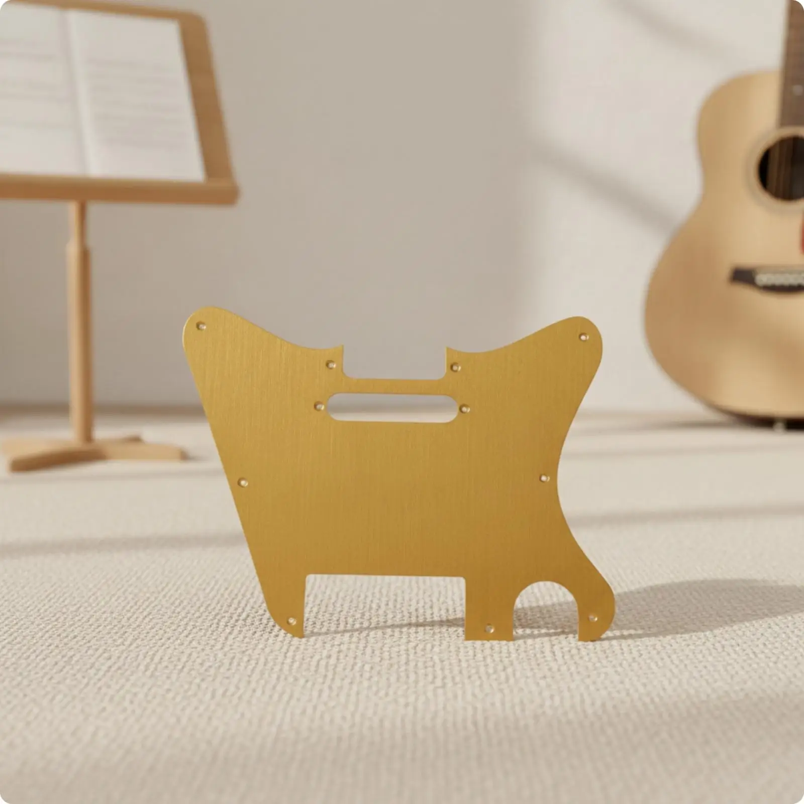 Guard Guitar Pickguard | Metal Construction, Brushed Finish, for Custom Builds