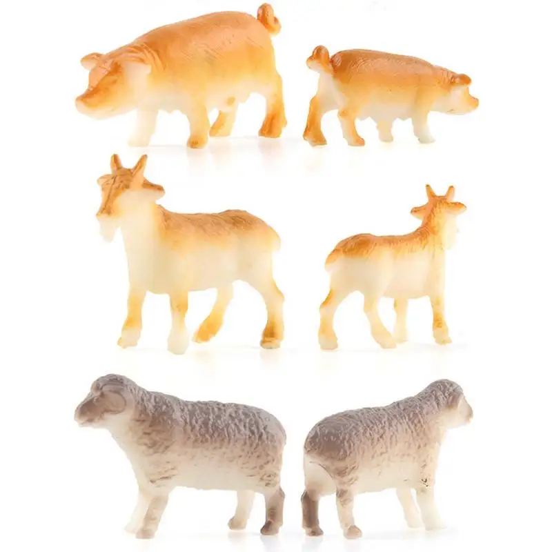 12pcs Mini Zoo Simulation Animal Decoration Toy Realistic Animals Figurines Educational Educational Toys Home Decor Kids Gift