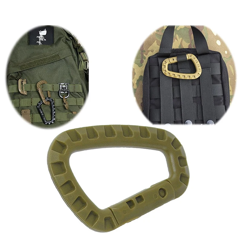 

1Pc Outdoor Carabiner D-type Medium-Sized Tactical Mountaineering Buckle Plastic Key Buckle Cycling Water Bottle Hook