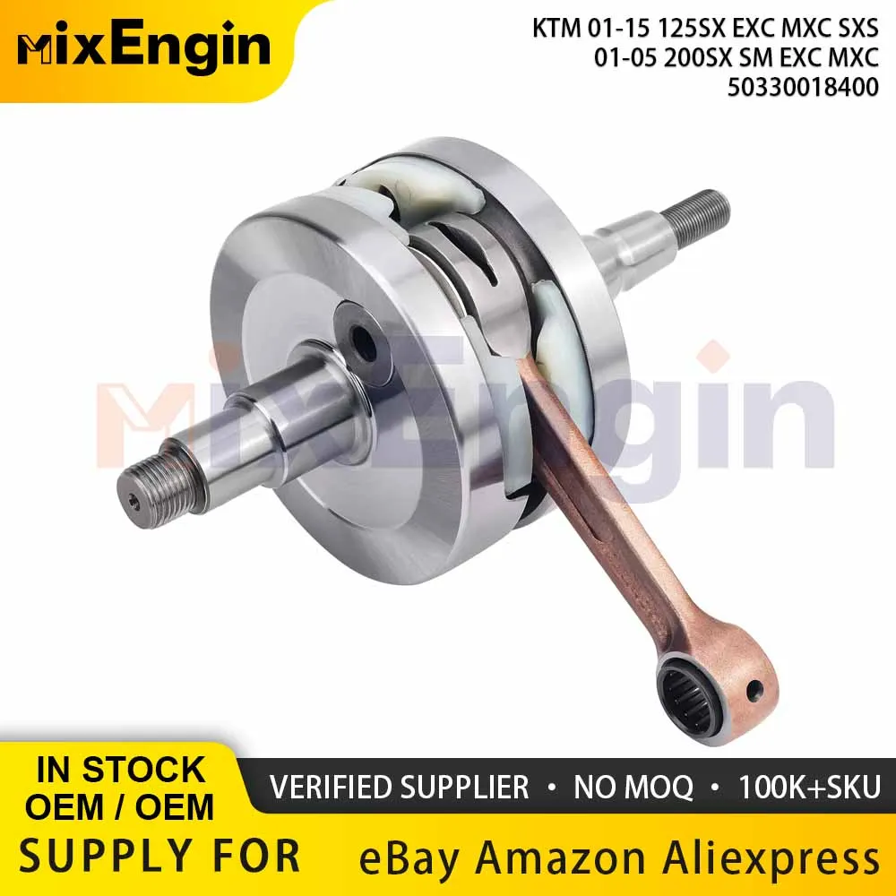 

Motorcycle Engine Part Crankshaft For 01-15 KTM125SX 01-05 200 SX EXC MXC SXS 50330018400 Dirt Bike Conrod Crank Shaft KTM 125