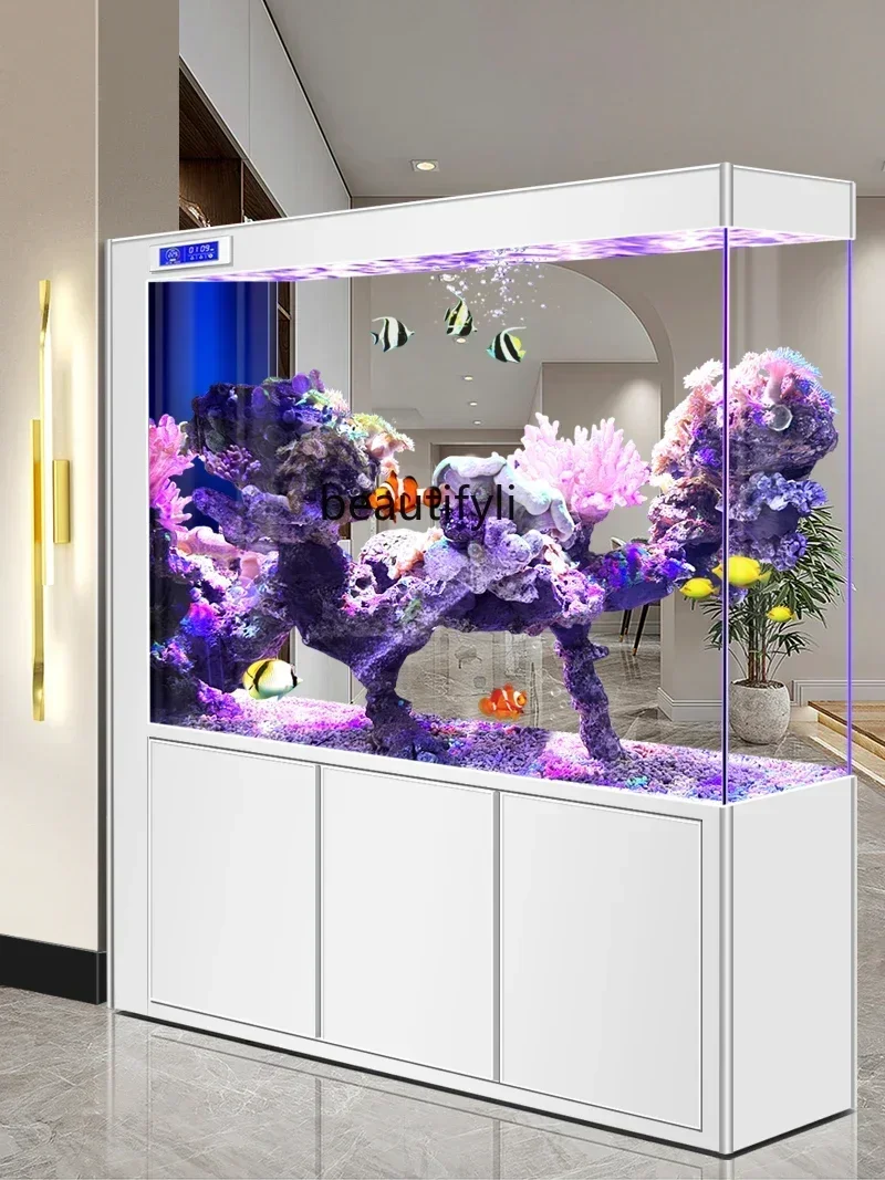 

New Super White Glass Household Bottom Filter Fish Tank Living Room Small Partition Screens Loop Filter Rectangular Fish