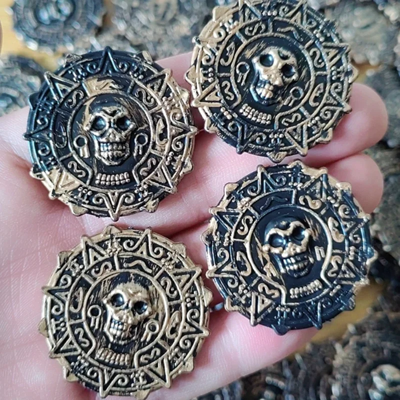 Halloween Plastic Fake Pirate Coin Birthday Party Decoration Treasure Party Supplies Gift Party Favor Halloween Decor
