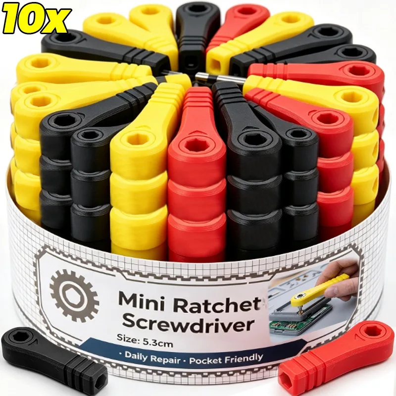 Mini Ratchet Screwdriver Hex Interface Bit Handle Portable Hand Tool for Watch Eyeglass Electronics Bicycle Repair Accessories