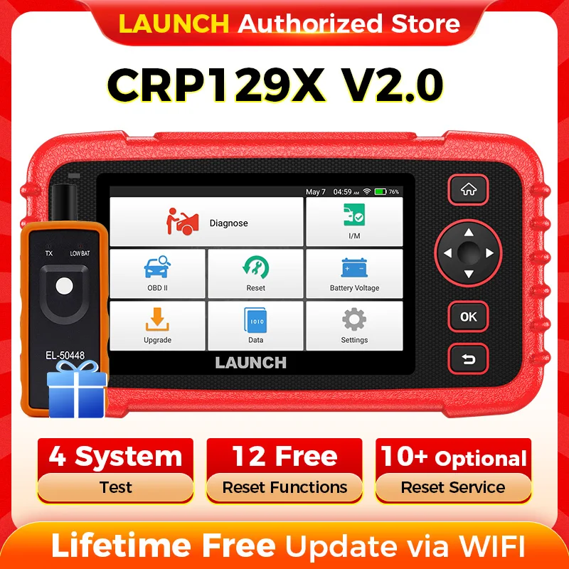 New Arrival LAUNCH CRP129X V2.0 OBD2 Scanner DIY Code Reader Car Scan Tool Autoscanner Automotive Diagnostic Tools Diagnosis