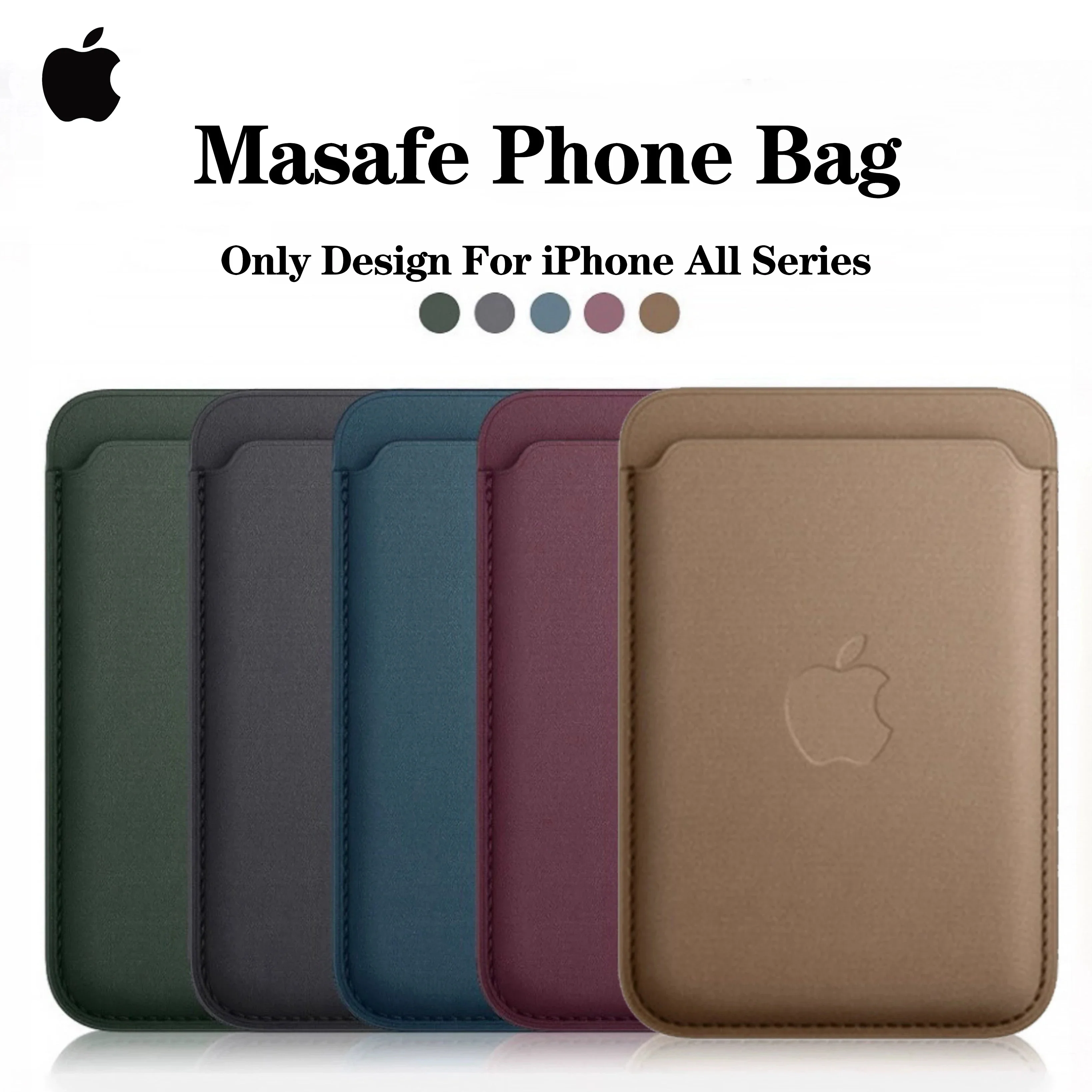 

Original Apple Magsafe wallet Leather Magnetic Card holder Case For iPhone 16 12 13 15 14 Pro Max Plus Phone Bag Cover Official