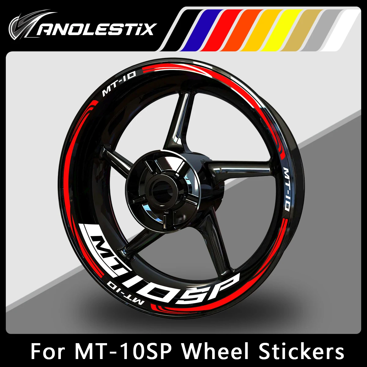 

AnoleStix Reflective Motorcycle Wheel Sticker Hub Decal Rim Stripe Tape For YAMAHA MT-10SP MT10SP