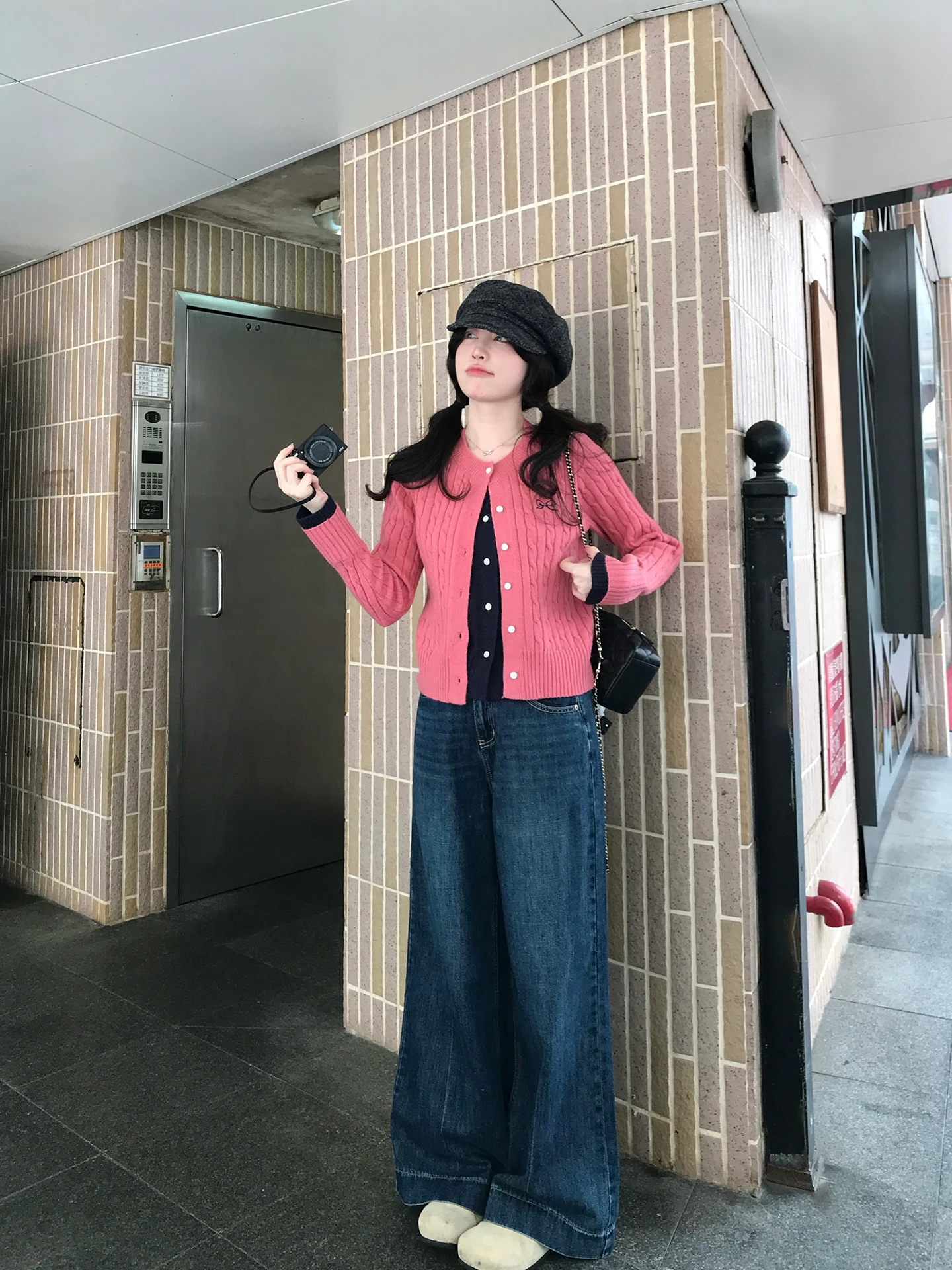 

PtonUmi Vintage Wide Leg Jeans Women Loose Drapey Straight Pants Floor-Length Trousers Korean Sle High Waist Denim Jeans