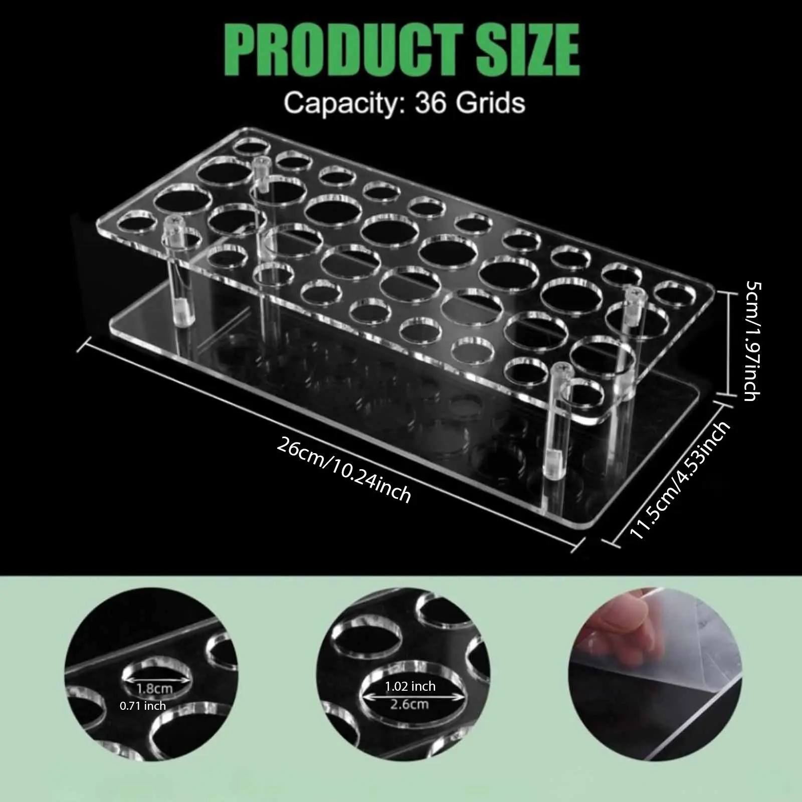 منظم عطور الكرة الدوارة من الأكريليك، منظم الزيوت المعطرة، حقيبة عرض مستحضرات التجميل، حامل فرشاة المكياج للحمام #6