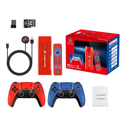 G1 Dual System 8K WIFI 2.4G/5G 3D Game Stick Retro Video Games Console Android 13.0 TV Game Box 64G Oubler Rocker 28000+ Games