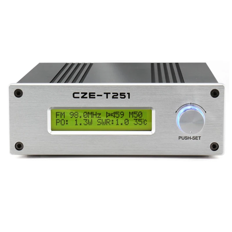 CZE-T251 Long Coverage FM Broadcast Transmitter 25W 25 Watts For Car Church Radio Station Equipments