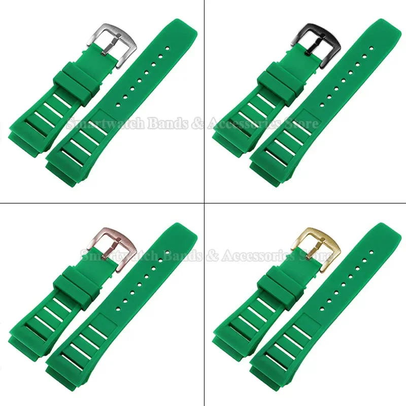 Силиконовый ремешок для часов 17x21 мм для Richard Mille RM011, водонепроницаемый резиновый браслет, металлическая пряжка, браслет, аксессуары для часов