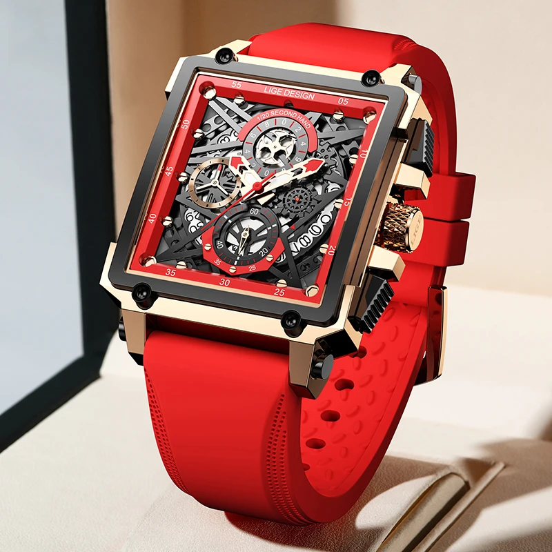 

LIGE лучший бренд класса люкс для мужчин модные спортивные кварцевые наручные часы хронограф водостойкие мужские часы с датой Reloj Hombre