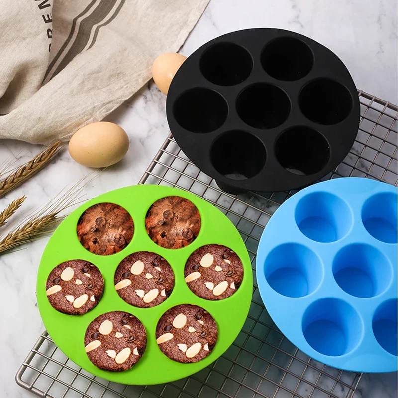 Air Fryer Frying Cage Dish Baking Pan Rack Tray Pot Accessories Silicone Cake Mould Simple DIY Kitchen Supplies Tool
