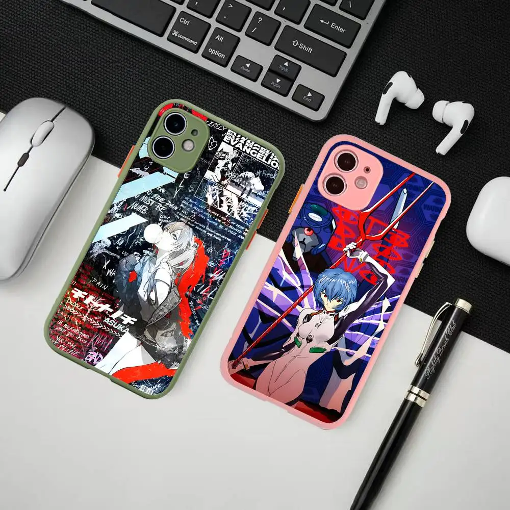Anime Classic E-evangelion For Silicone Matte Phone Case For IPhone 16 Pro Max 15 14 13 12 11 X XS MAX view 5