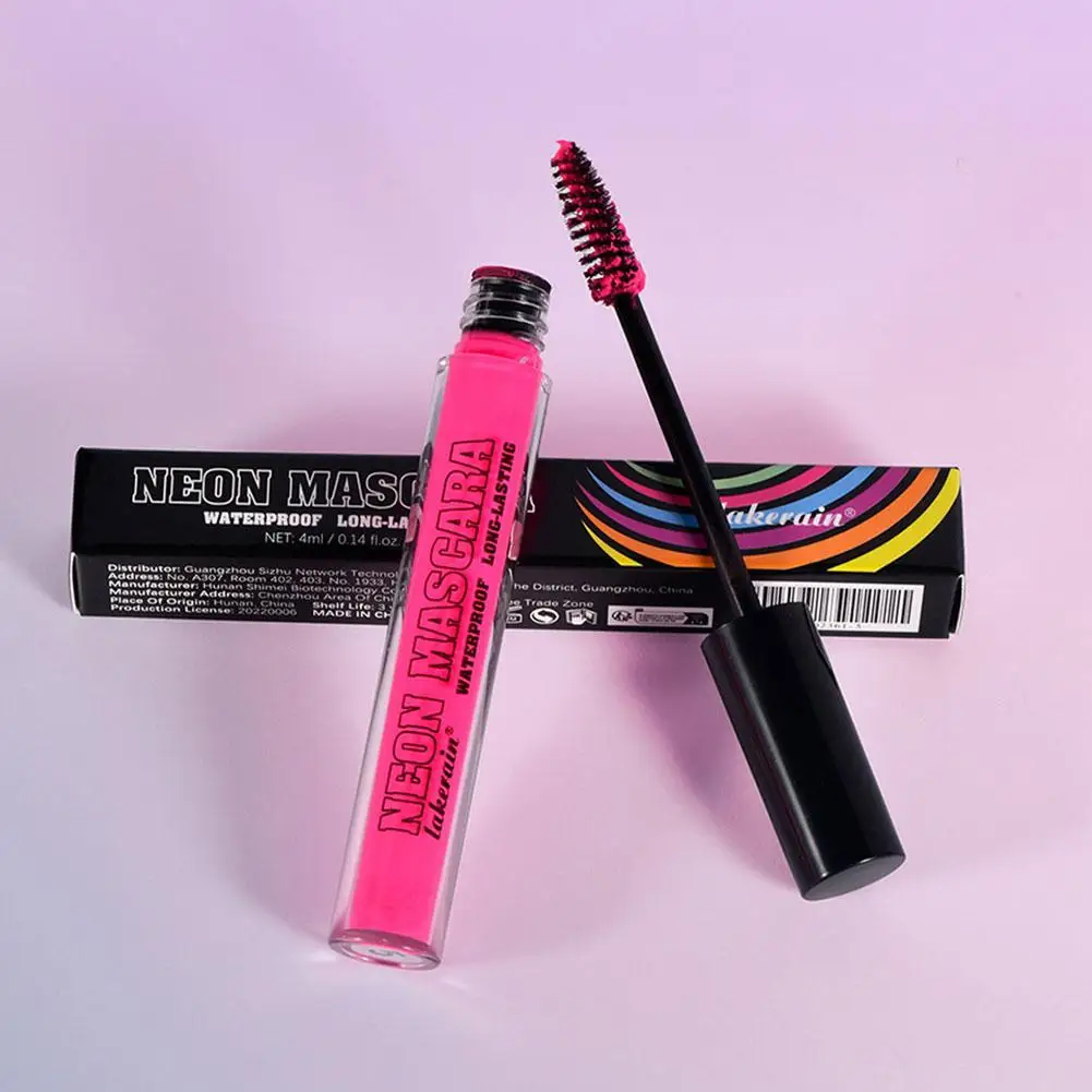 Halloween Fluoreszenz Farbige Mascara Cosplay Lange Stick Dichten Wimpern Curler Leichte Dauerhafte Wimpern Mascara Glatte Cu W8W5