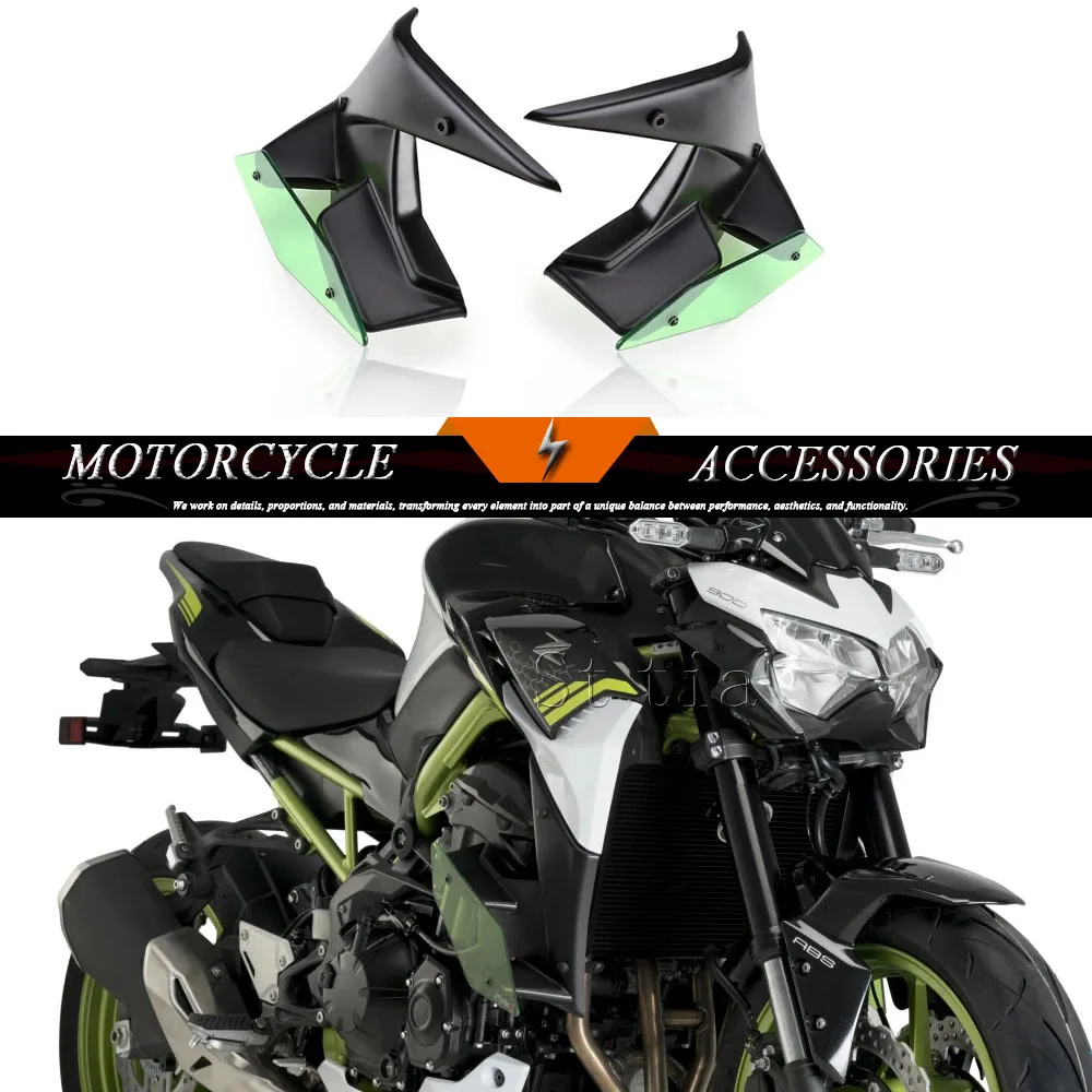 

For Kawasaki Z900 Z 900 2020-2023 2022 Motorcycle Parts Side Downforce Naked Spoilers Winglet Fixed Wing Winglet Fairing Wing