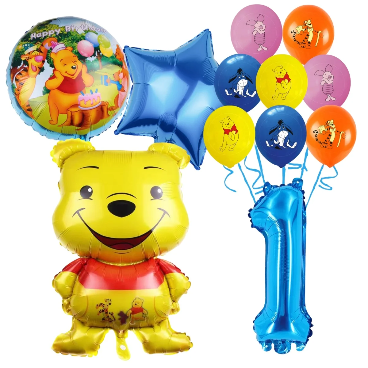 

Disney Winnie the Pooh Cartoon Balloon Birthday Party Decoration Latex Balloon Birthday Digital Balloon Winnie Baby Shower