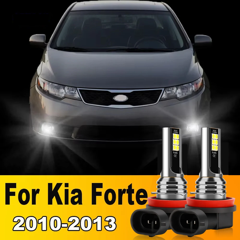 

2Pcs LED Lamp Car Front Fog Light Accessories H8 H11 H16JP Wireless Auto Luces High Brightness For Kia Forte 2010 2011 2012 2013