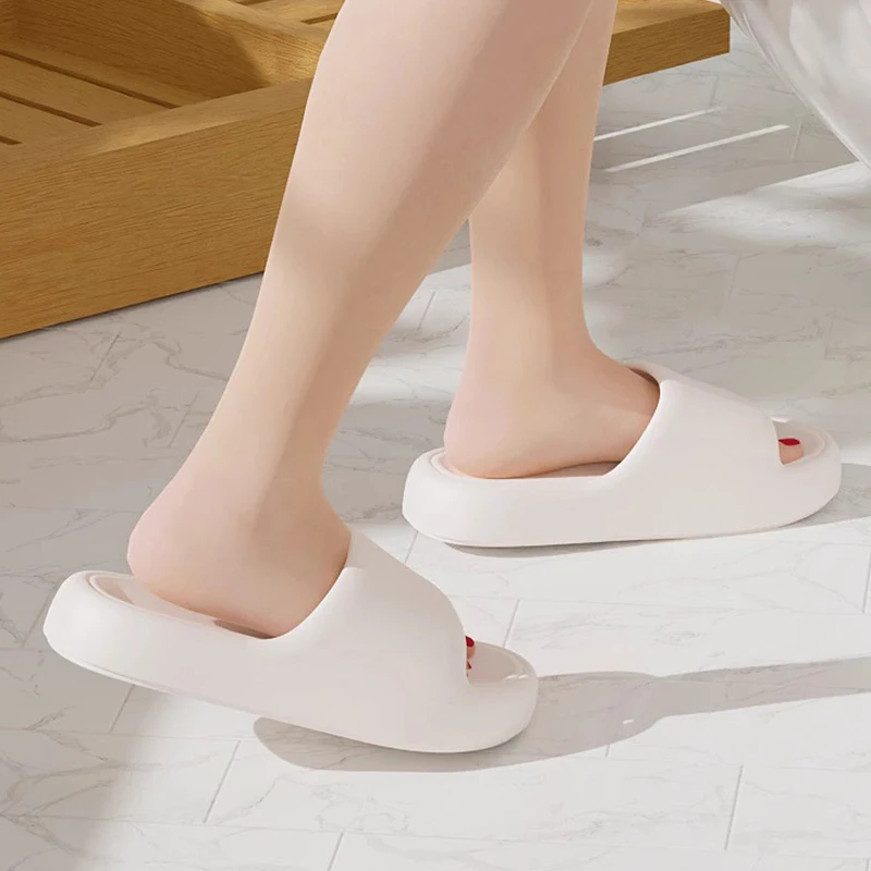 2025 جديد الصيف جودة عالية إيفا لينة سميكة سوليد النعال المرأة ملابس عصرية النعال المنزل المنزل الصنادل أحذية الشاطئ الرجالية #2